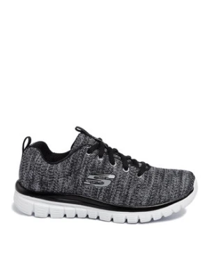 Skechers Sneakersy Twisted Fortune 12614/BKW Szary