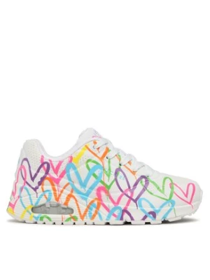 Skechers Sneakersy Uno Highlight Love 177981/WMLT Biały
