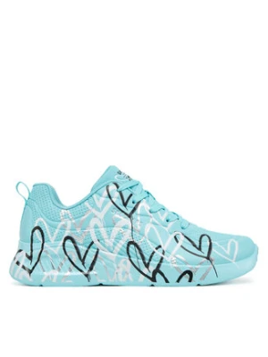 Skechers Sneakersy Uno Lite - Heart of Hearts 177977/TURQ Turkusowy