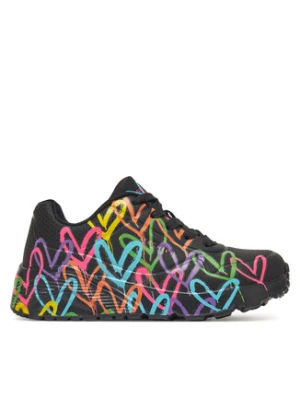 Skechers Sneakersy Uno Lite-Spread The Love 314064L/BKMT Czarny