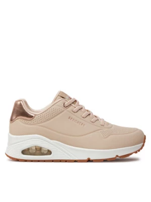 Skechers Sneakersy Uno Shimmer Away 155196/NAT Różowy