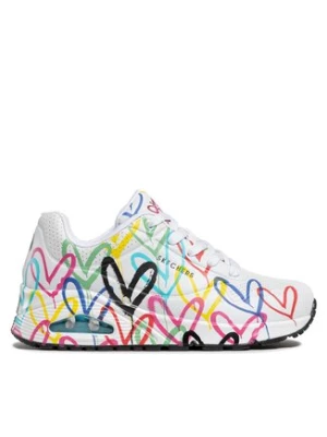 Skechers Sneakersy Uno Spread The Love 55507/WMLT Biały