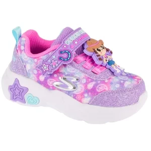 Skechers Snuggle Sneaks - Skech Squad 302214N-LVMT, Dla dziewczynki, Różowe, buty sneakers, tkanina, rozmiar: 21