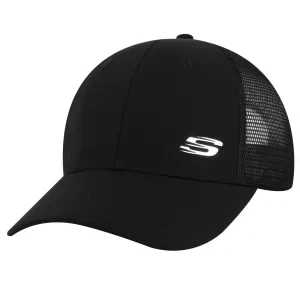 Skechers Sport S Metal Hat Cap SKBB5025-BLK, Unisex, Czarne, czapki z daszkiem, poliester, rozmiar: One size