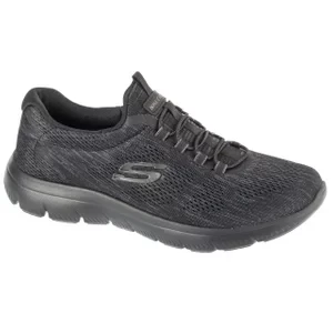 Skechers Summits - Fun Flair 150113-BBK, Damskie, Czarne, buty treningowe, przewiewna siateczka, rozmiar: 36