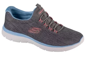 Skechers Summits - Fun Flair 150113-GYMT, Damskie, Szare, buty treningowe, przewiewna siateczka, rozmiar: 36