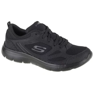 Skechers Summits Suited 12982-BBK, Damskie, Czarne, buty sneakers, skóra licowa, rozmiar: 36, 5