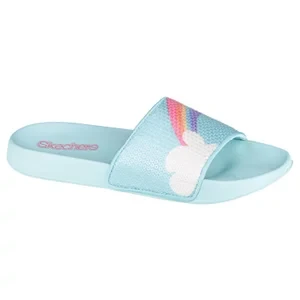 Skechers Sunny Slides-Dreamy Steps 86994L-LBMT, Dla dziewczynki, Niebieskie, klapki, syntetyk, rozmiar: 27,5