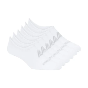 Skechers Super Soft No Show Liner skarpety - 6 Pack - Bialy