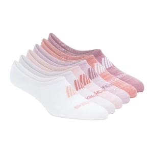 Skechers Super Soft No Show Liner skarpety - 6 Pack - Rozowy