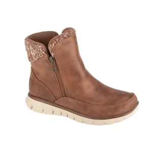 Skechers Synergy - Lovely Collab 167941-BRN, Damskie, Brązowe, buty zimowe, skóra syntetyczna, rozmiar: 36
