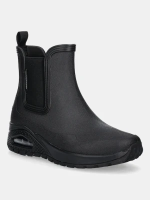Skechers sztyblety UNO RUGGED-DANCING N THE RAIN damskie kolor czarny na płaskim obcasie 177183