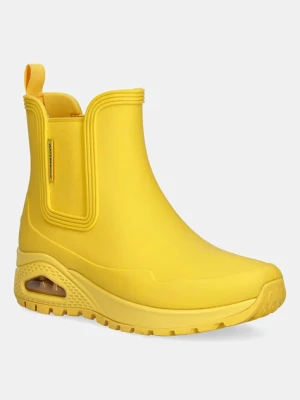 Skechers sztyblety UNO RUGGED-DANCING N THE RAIN damskie kolor żółty na płaskim obcasie 177183