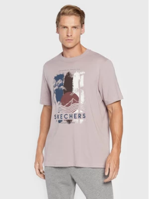 Skechers T-Shirt Endeavour MTS338 Fioletowy Regular Fit