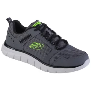 Skechers Track-Knockhill 232001-CCBK, Męskie, Szare, buty sneakers, tkanina, rozmiar: 41