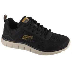 Skechers Track - Leshur 232758-BLK, Męskie, Czarne, buty sneakers, przewiewna siateczka, rozmiar: 41