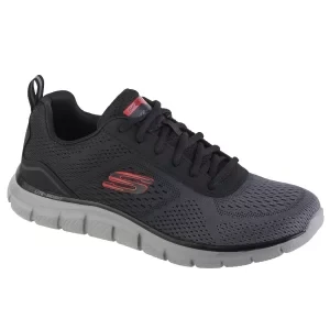 Skechers Track - Ripkent 232399-BKCC, Męskie, Szare, buty treningowe, tkanina, rozmiar: 44