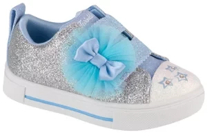 Skechers Twinkle Sparks 314778N-SLLB, Dla dziewczynki, Srebrne, trampki, tkanina, rozmiar: 22