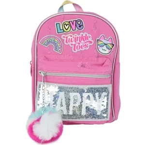 Skechers Twinkle Toes Backpack SKTT6882-HTPK, Dla dziewczynki, Różowe, plecaki, poliester, rozmiar: One size