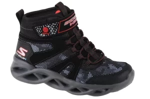 Skechers Twisted Brights - Zerrix 400145L-BKRD, Dla chłopca, Czarne, śniegowce, syntetyk, rozmiar: 28