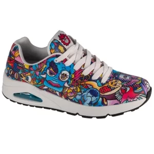 Skechers Uno - Color Doodle 183500-MLT, Męskie, Wielokolorowe, buty sneakers, skóra syntetyczna, rozmiar: 40