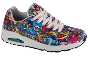 Skechers Uno - Color Doodle 183500-MLT, Męskie, Wielokolorowe, buty sneakers, skóra syntetyczna, rozmiar: 44