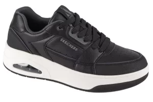 Skechers Uno Court - Low-Post 183140-BLK, Męskie, Czarne, buty sneakers, skóra syntetyczna, rozmiar: 43