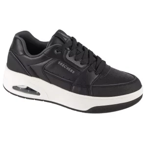 Skechers Uno Court - Low-Post 183140-BLK, Męskie, Czarne, buty sneakers, skóra syntetyczna, rozmiar: 43