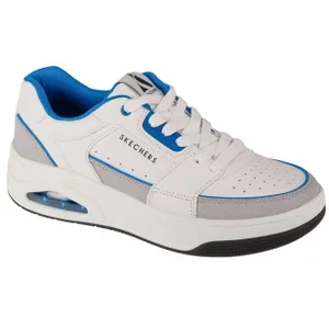 Skechers Uno Court - Low-Post 183140-WBL, Męskie, Białe, buty sneakers, skóra syntetyczna, rozmiar: 41