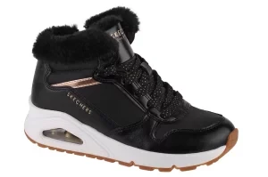 Skechers Uno - Cozy On Air 310518L-BKRG, Dla dziewczynki, Czarne, buty zimowe, skóra syntetyczna, rozmiar: 33