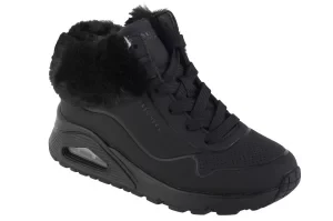 Skechers Uno - Fall Air 310539L-BBK, Dla dziewczynki, Czarne, buty zimowe, skóra syntetyczna, rozmiar: 35,5