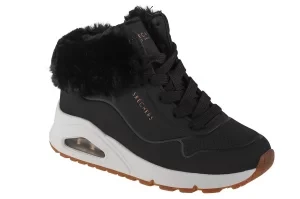 Skechers Uno - Fall Air 310539L-BLK, Dla dziewczynki, Czarne, buty zimowe, skóra syntetyczna, rozmiar: 28