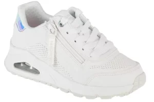 Skechers Uno Gen1 - Zip And Stride 310554L-WHT, Dla dziewczynki, Białe, buty sneakers, skóra syntetyczna, rozmiar: 28