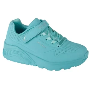 Skechers Uno Lite 310451L-TURQ, Dla dziewczynki, Niebieskie, buty sneakers, skóra syntetyczna, rozmiar: 28