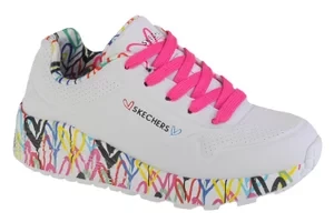 Skechers Uno Lite 314976L-WMLT, Dla dziewczynki, Białe, buty sneakers, skóra syntetyczna, rozmiar: 28