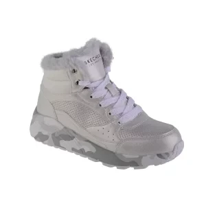 Skechers Uno Lite - Camo Dazzle 310485L-SLGY, Dla dziewczynki, Srebrne, buty sneakers, syntetyk, rozmiar: 29