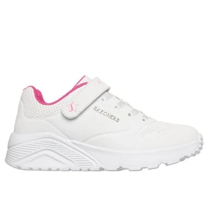 Skechers Uno Lite - Start Icon - Bialy/Jaskrawy Rozowy