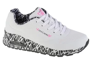 Skechers Uno-Loving Love 155506-WBK, Damskie, Białe, buty sneakers, skóra syntetyczna, rozmiar: 35