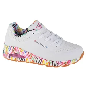 Skechers Uno-Loving Love 155506-WHT, Damskie, Białe, buty sneakers, syntetyk, rozmiar: 35