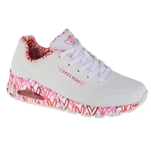 Skechers Uno-Loving Love 155506-WRPK, Damskie, Białe, buty sneakers, skóra syntetyczna, rozmiar: 35,5