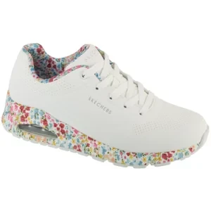 Skechers Uno - Majestic Garden 155583-WMLT, Damskie, Białe, buty sneakers, skóra syntetyczna, rozmiar: 36