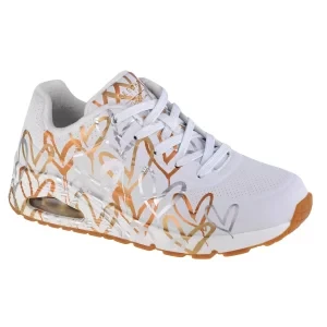 Skechers Uno-Metallic Love 155523-WTGD, Damskie, Białe, buty sneakers, skóra syntetyczna, rozmiar: 36
