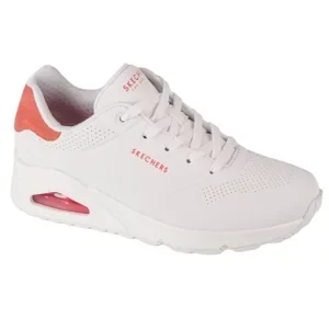 Skechers Uno - Pop Back 177092-WCRL, Damskie, Białe, buty sneakers, skóra syntetyczna, rozmiar: 35,5