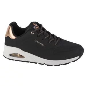 Skechers Uno-Shimmer Away 155196-BLK, Damskie, Czarne, buty sneakers, skóra syntetyczna, rozmiar: 35,5