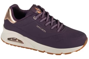 Skechers Uno-Shimmer Away 155196-DKPR, Damskie, Fioletowe, buty sneakers, skóra syntetyczna, rozmiar: 36