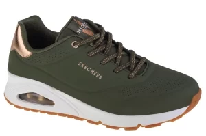 Skechers Uno-Shimmer Away 155196-OLV, Damskie, Zielone, buty sneakers, skóra syntetyczna, rozmiar: 36