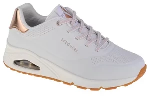 Skechers Uno-Shimmer Away 155196-WHT, Damskie, Białe, buty sneakers, skóra syntetyczna, rozmiar: 36