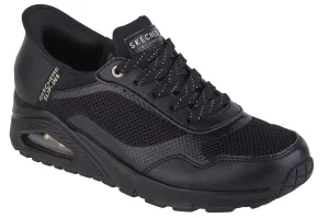 Skechers Uno-Slip-In Air 177111-BBK, Damskie, Czarne, buty sneakers, przewiewna siateczka, rozmiar: 41