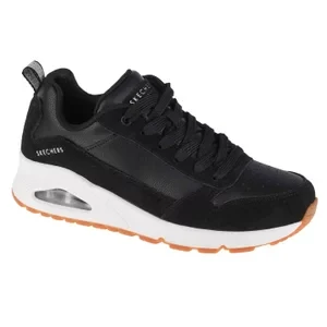 Skechers Uno-Solid Air 155132-BLK, Damskie, Czarne, buty sneakers, skóra licowa, rozmiar: 36