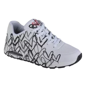 Skechers Uno-Spread The Love 155507-WBGY, Damskie, Białe, buty sneakers, skóra syntetyczna, rozmiar: 36